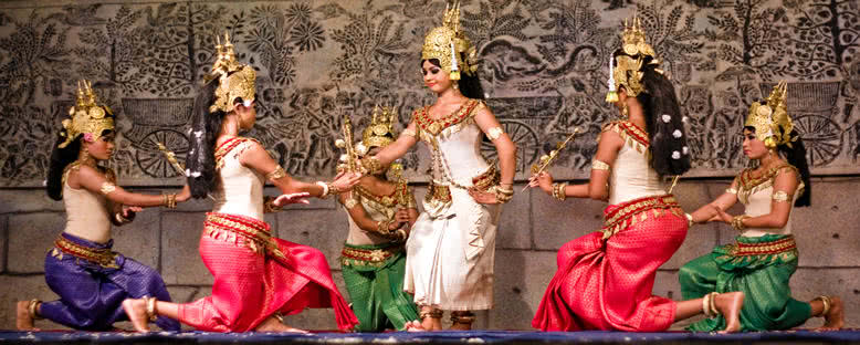 Geleneksel Apsara Dansçıları - Siem Reap
