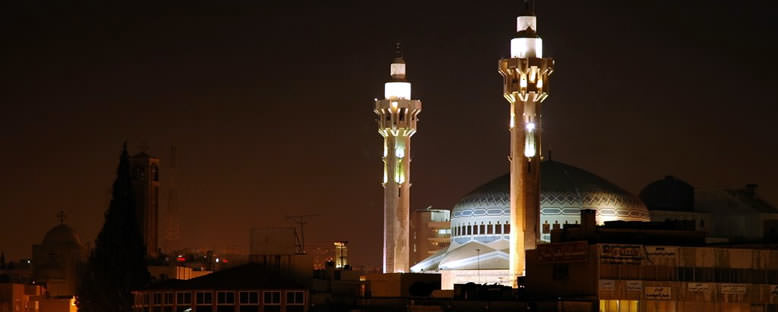 Kral Abdullah Camii Gece Manzarası - Amman