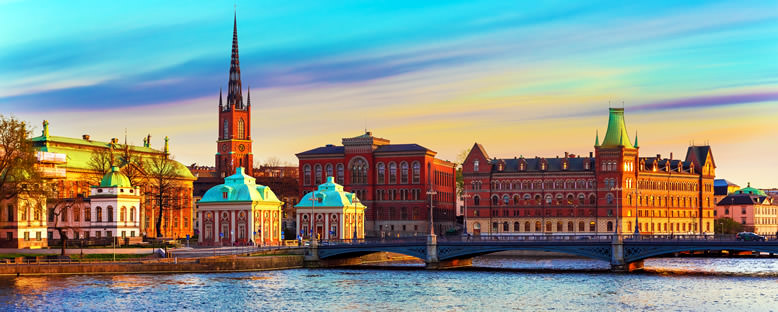 Gün Batımında Tarihi Merkez - Stockholm