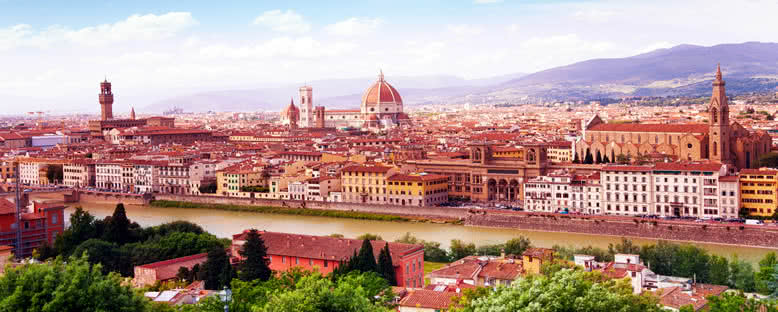 Arno Nehri ve Şehir Manzarası - Floransa