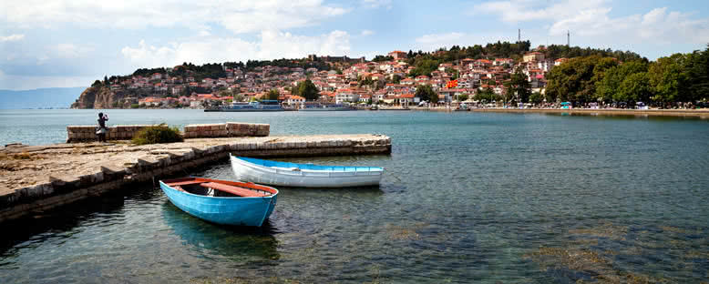 Göl Kıyılarından Şehir Manzarası - Ohrid