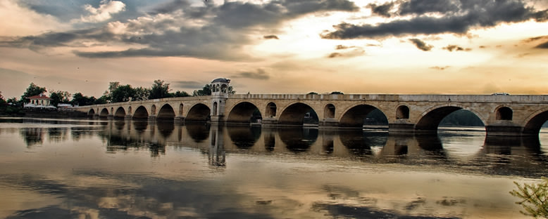 Gün Batımında Meriç Köprüsü - Edirne