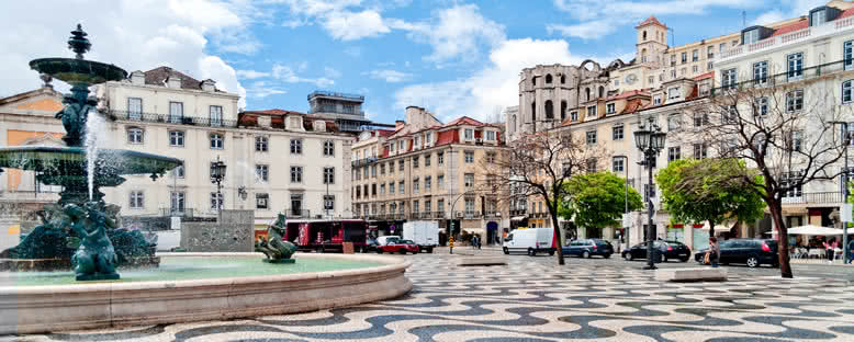 Baixa Bölgesi ve Rossio Meydanı - Lizbon