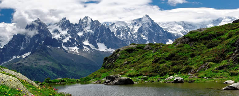 Flegere Gölü'nden Manzara - Mont Blanc
