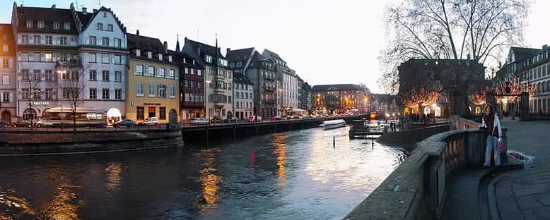 Gün Batımında Ren Nehri - Strasbourg