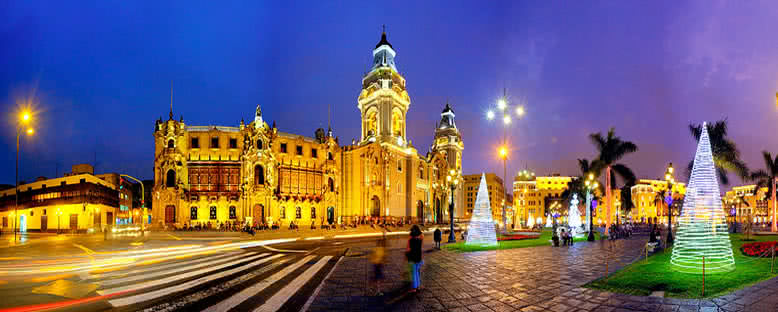 Katedral Gece Manzarası - Lima