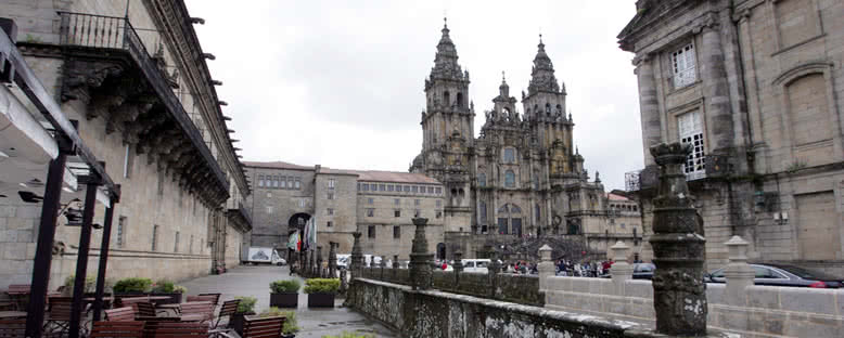 Kent Sokakları ve Katedral - Santiago de Compostela