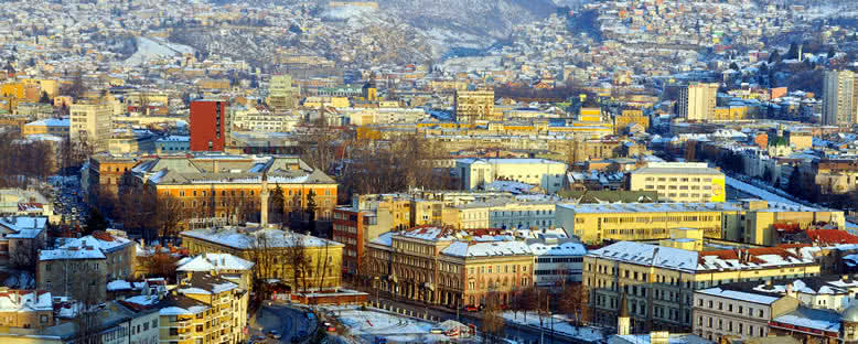 Kış Mevsiminde Şehir Manzarası - Saraybosna