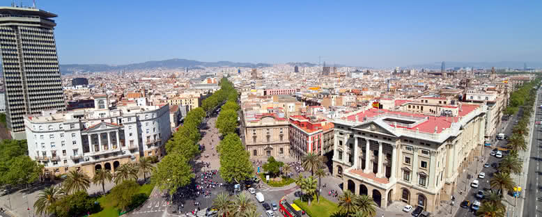 Şehir Manzarası ve La Rambla - Barcelona