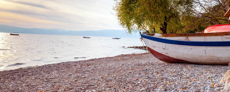 Sahilde Gün Batımı - Ohrid