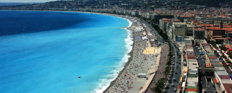 Promenade des Anglais ve Plaj Manzarası - Nice