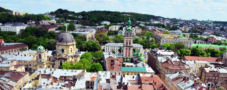 Ratusha Kulesi'nden Şehir Manzarası - Lviv