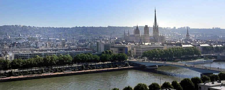 Şehir ve St. Ouen Katedrali - Rouen