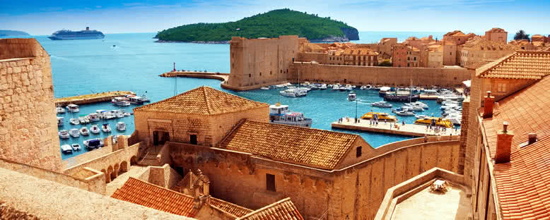 Şehir Surlarından Liman Manzarası - Dubrovnik