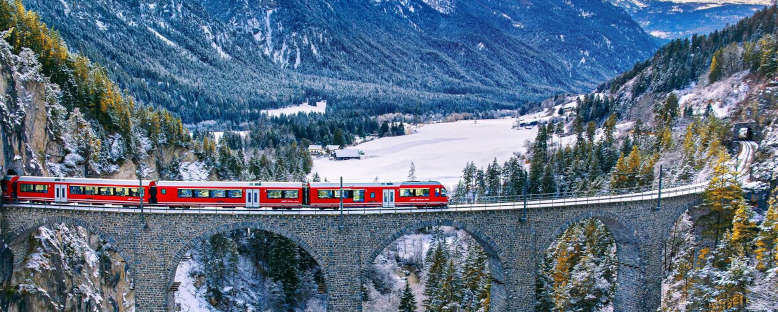 Tren Manzarası - Bernina Express